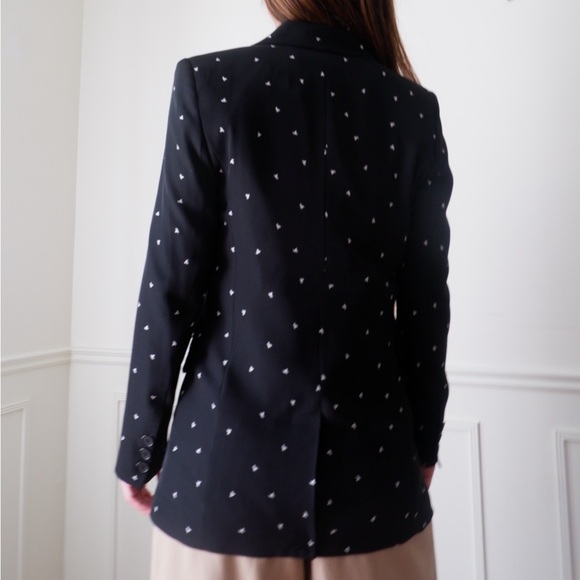 Inwear Black Patterned Women's Blazer - Classic Tailored Jacket - Picture 4 of 8